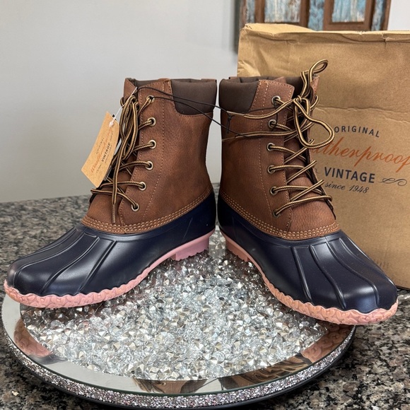 Weatherproof Vintage Brown and Navy Boots NEW 10 main image 7